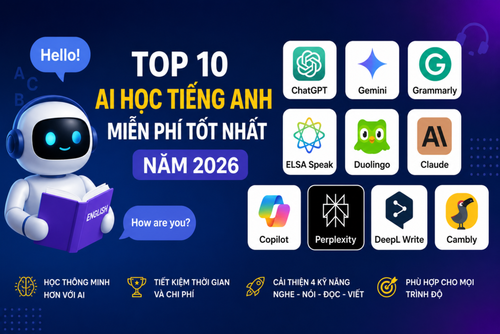 Top 10 AI học tiếng Anh miễn phí tốt nhất năm 2026 chatgpt image 23 28 47 20 thg 7, 2026